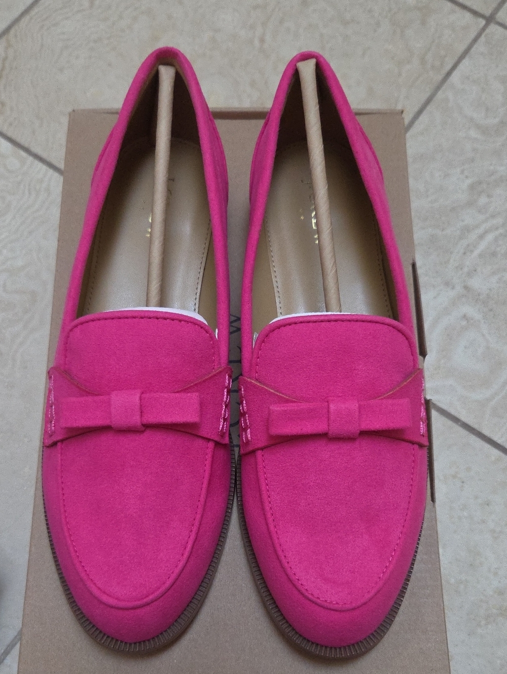 J. Crew Suede Bow Loafers 8 Sweet Fucshia Pink NEW In Box